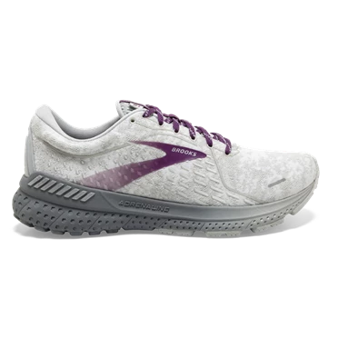 Brooks Adrenaline GTS 21 Stabila Löparskor Dam Vita / Grå | 436-BWLFGJ