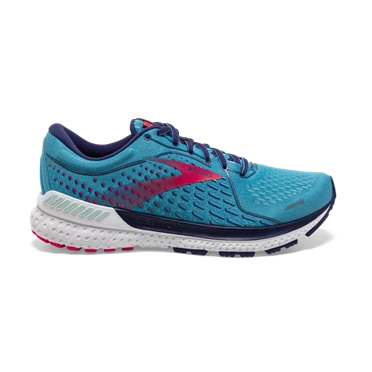 Brooks Adrenaline GTS 21 Stabila Löparskor Dam Blå / Rosa | 764-XRYABV