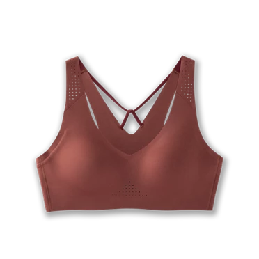 Brooks Dare V Neck Sport Bh Dam Rosa | 986-QTBJEX