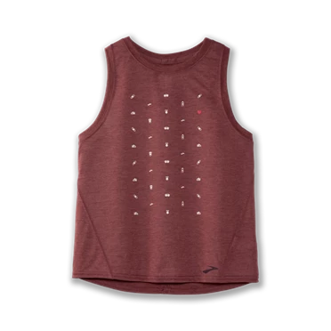 Brooks Distance Graphic Tank Löpartopp Dam Bruna | 153-ELVPIX