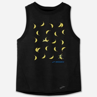 Brooks Distance Graphic Tank Löpartopp Dam Svarta | 702-PMVDGA