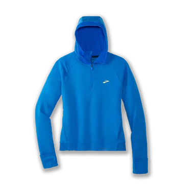 Brooks Notch Thermal Hoodie Löpning Jacka Dam Blå | 492-TZKAPO