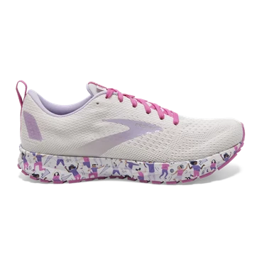 Brooks Revel 4 Stabila Löparskor Dam Vita / Rosa | 205-CLJDIQ