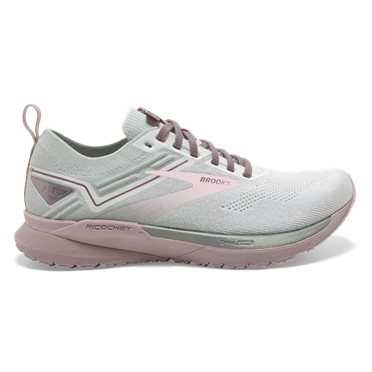 Brooks Ricochet 3 Stabila Löparskor Dam Vita / Rosa Rosa | 180-XOUIVY