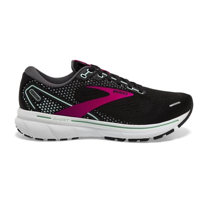 Brooks Ghost 14 Stabila Löparskor Dam Svarta / Rosa | 789-REFKWQ